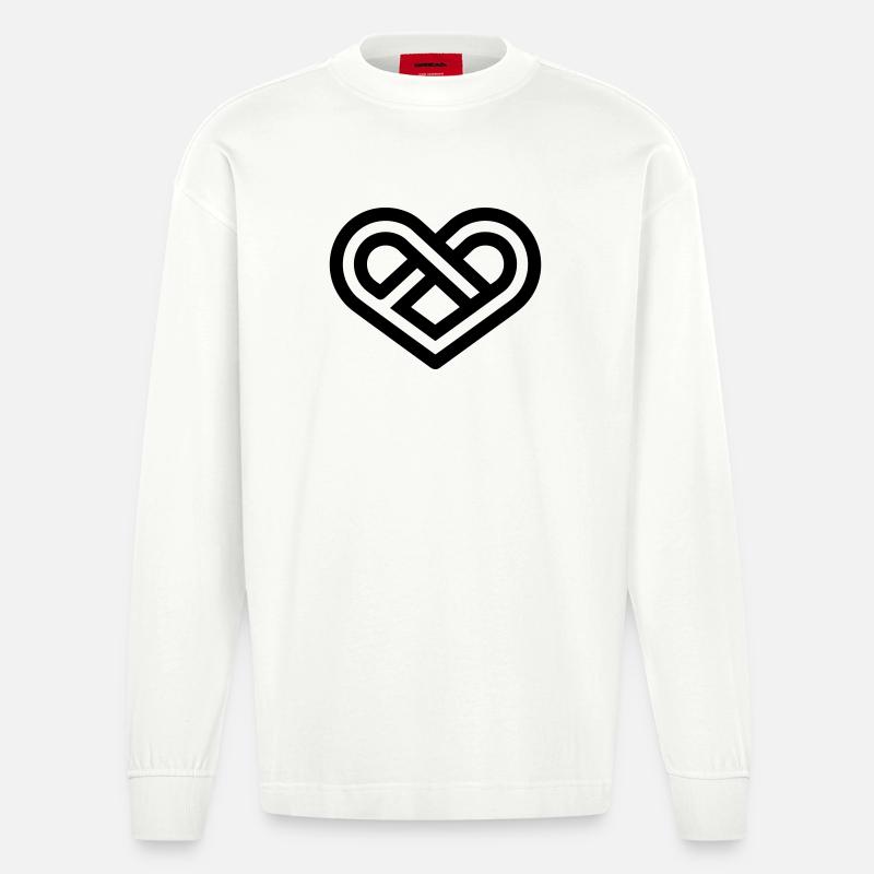 cœur infini - Manches longues bio épais oversize fabriqué en UE - OFF WHITE