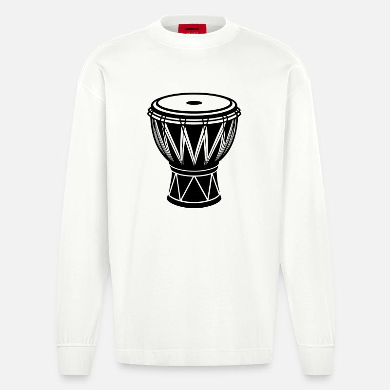 Conga africain - Manches longues bio épais oversize fabriqué en UE - OFF WHITE
