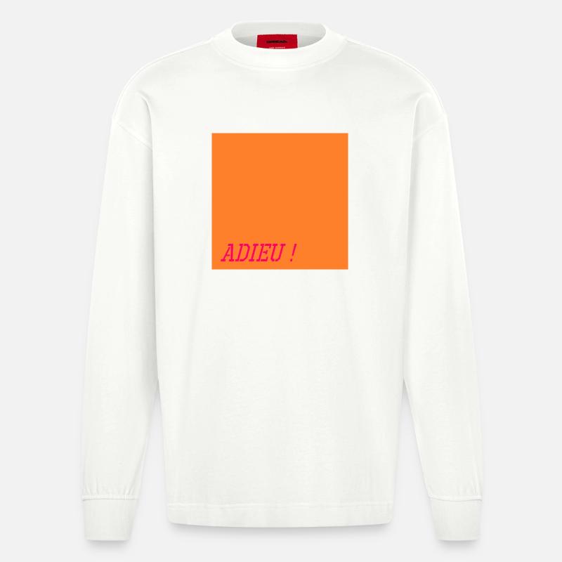 Mots d'adieu - Manches longues bio épais oversize fabriqué en UE - OFF WHITE
