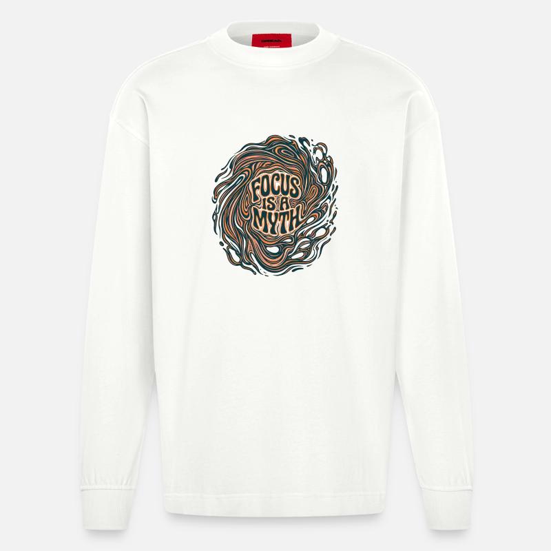 Myth Focus Optics - Heavyweight Oversized Organic Langarmshirt Made in EU - OFF WHITE