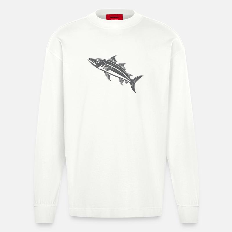 Barracuda - Heavyweight Oversized Organic Longsleeve Shirt Made in EU - OFF WHITE