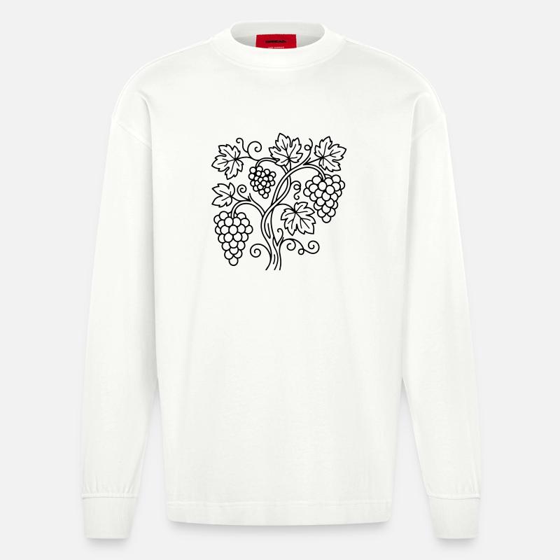 Vignoble - Manches longues bio épais oversize fabriqué en UE - OFF WHITE