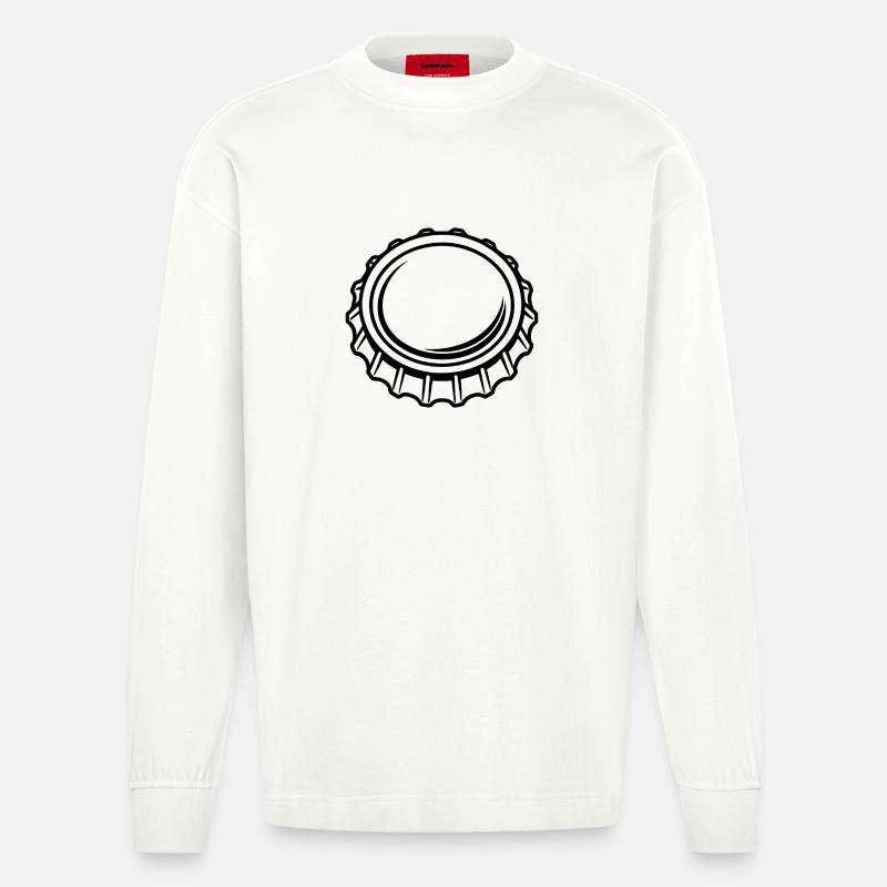 Bouchon de bouteille - Manches longues bio épais oversize fabriqué en UE - OFF WHITE