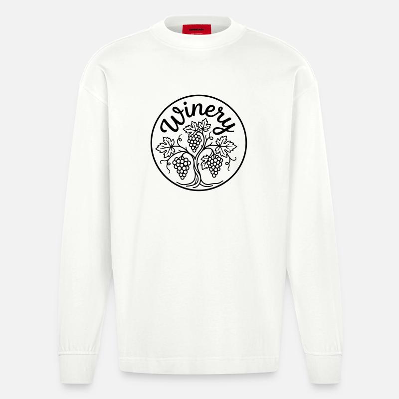 Vignoble - Manches longues bio épais oversize fabriqué en UE - OFF WHITE