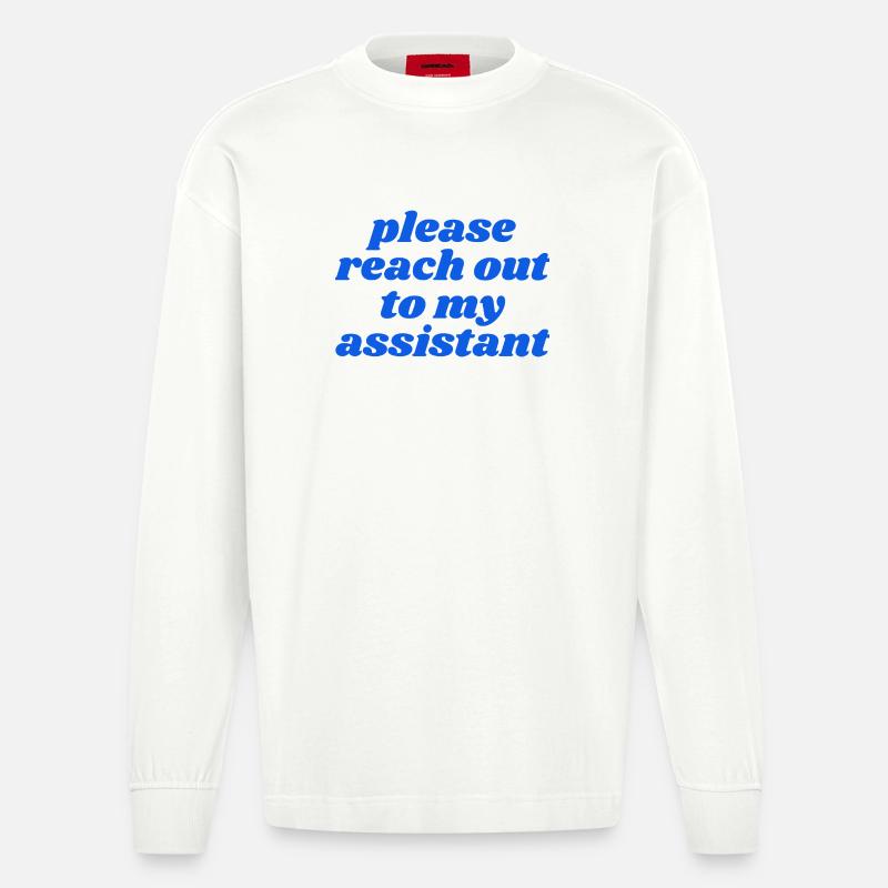 Merci de contacter mon assistant - Manches longues bio épais oversize fabriqué en UE - OFF WHITE