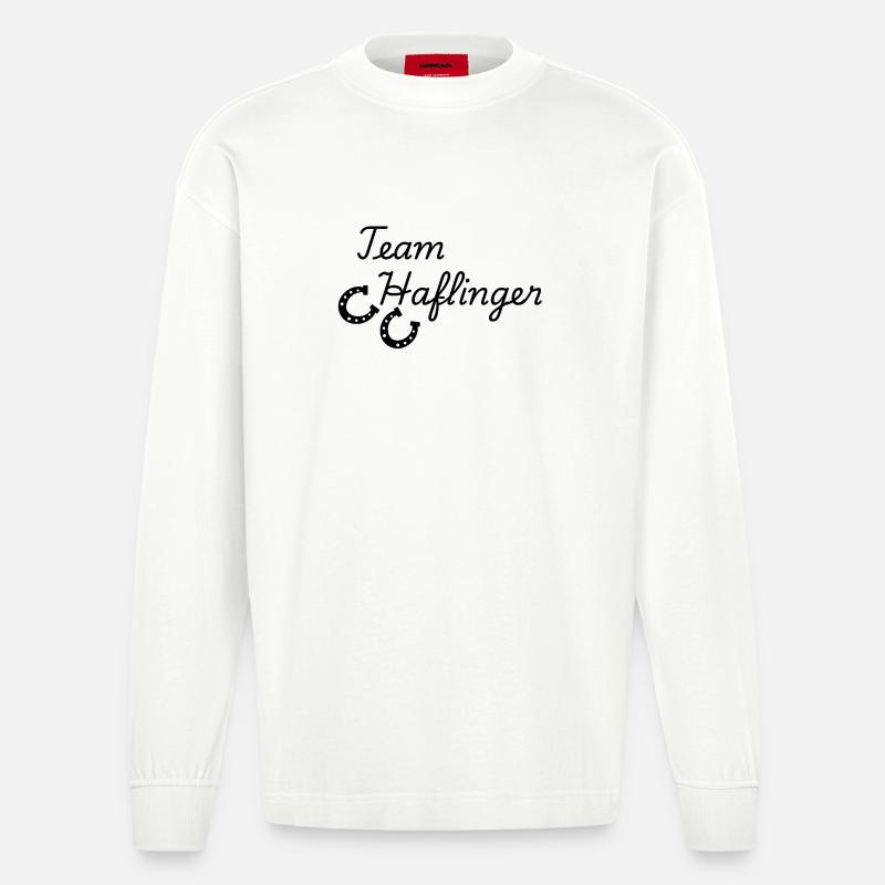 Équipe Haflinger - Manches longues bio épais oversize fabriqué en UE - OFF WHITE