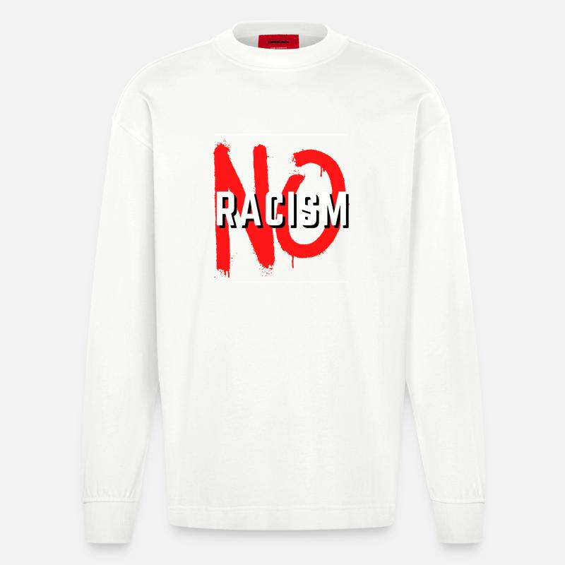 Aucune déclaration sur le racisme - Manches longues bio épais oversize fabriqué en UE - OFF WHITE