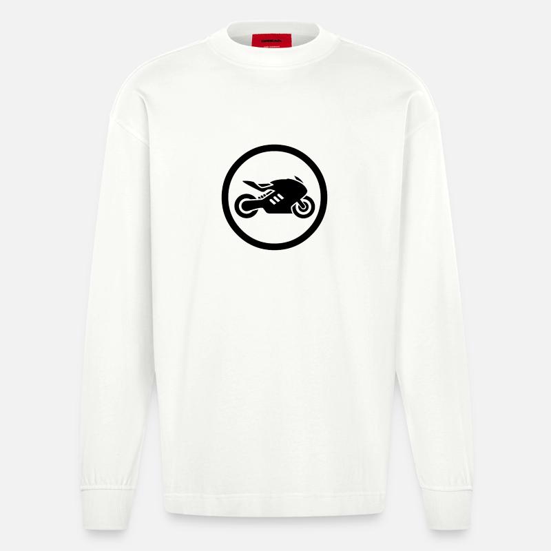 motocyclette - Manches longues bio épais oversize fabriqué en UE - OFF WHITE