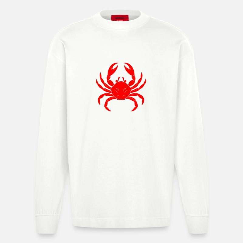 Krabbe - Heavyweight Oversized Organic Langarmshirt Made in EU - OFF WHITE