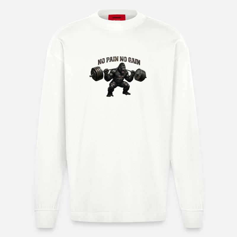 On n’a rien sans rien - Manches longues bio épais oversize fabriqué en UE - OFF WHITE