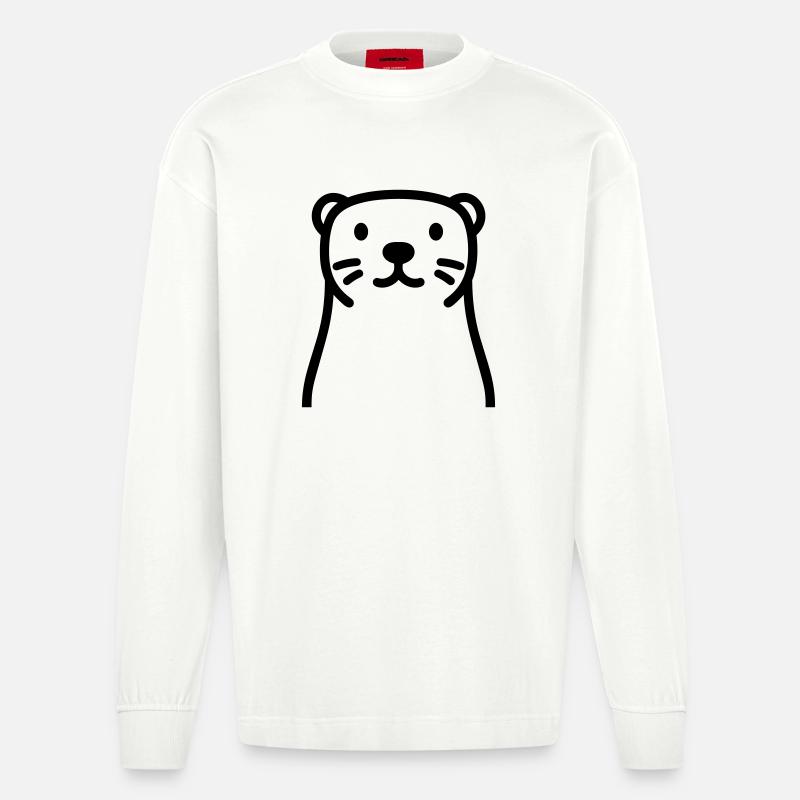 Otter - Heavyweight Oversized Organic Langarmshirt Made in EU - OFF WHITE