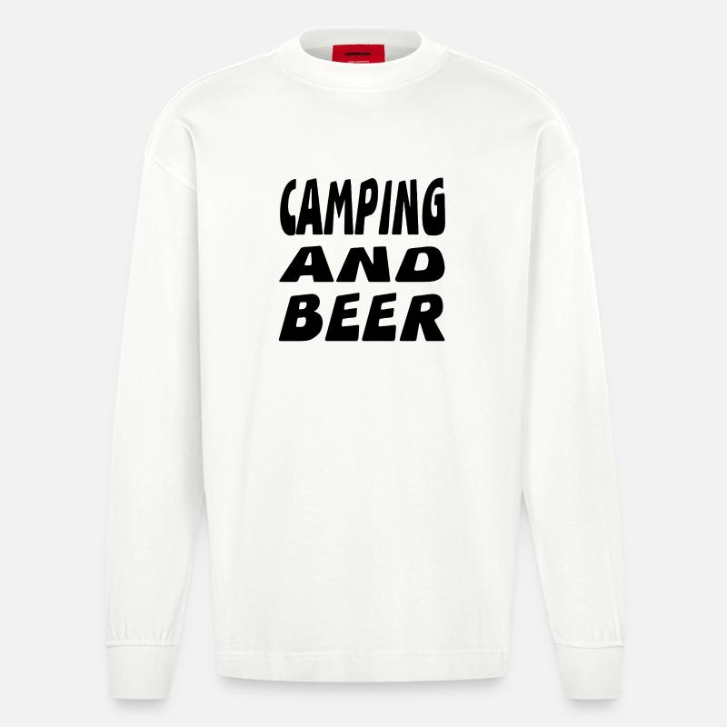 Camping - Heavyweight Oversized Organic Langarmshirt Made in EU - OFF WHITE