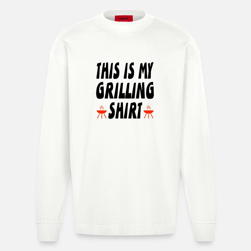 Griller - Manches longues bio épais oversize fabriqué en UE - OFF WHITE