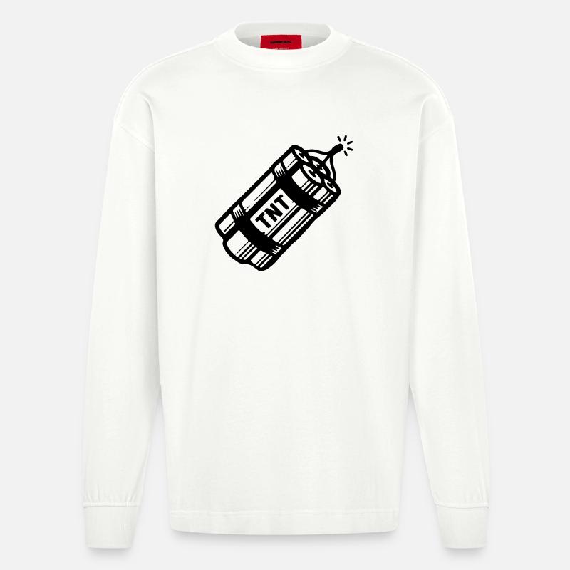 Dynamit Tnt - Heavyweight Oversized Organic Langarmshirt Made in EU - OFF WHITE