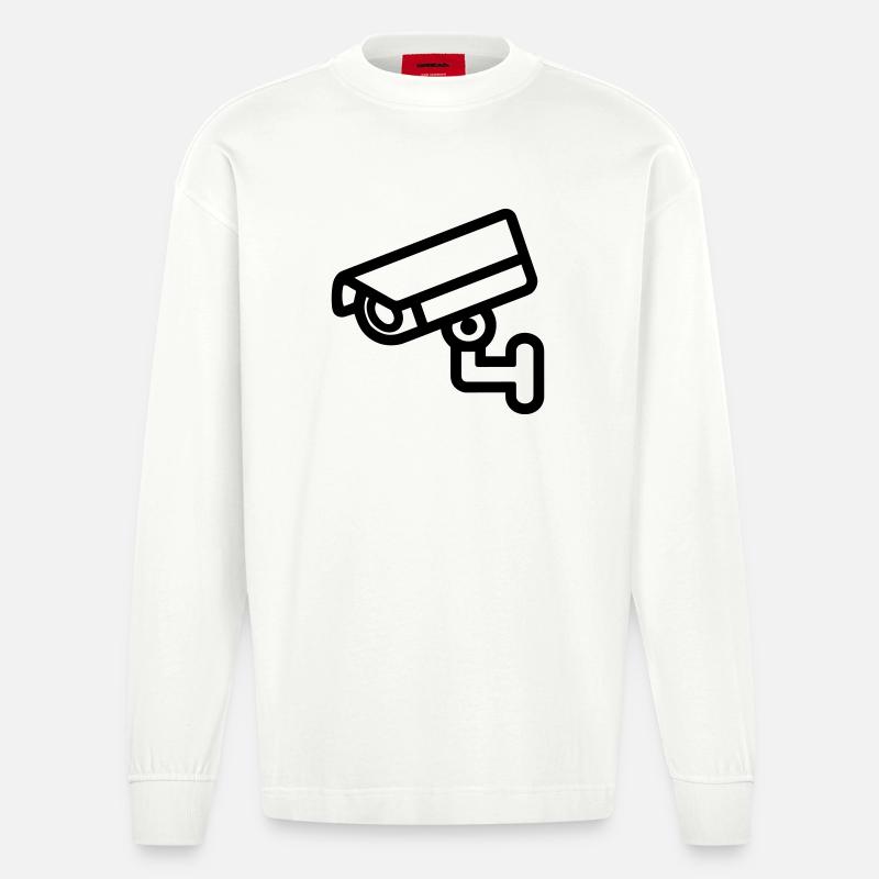 Kamera - Heavyweight Oversized Organic Langarmshirt Made in EU - OFF WHITE