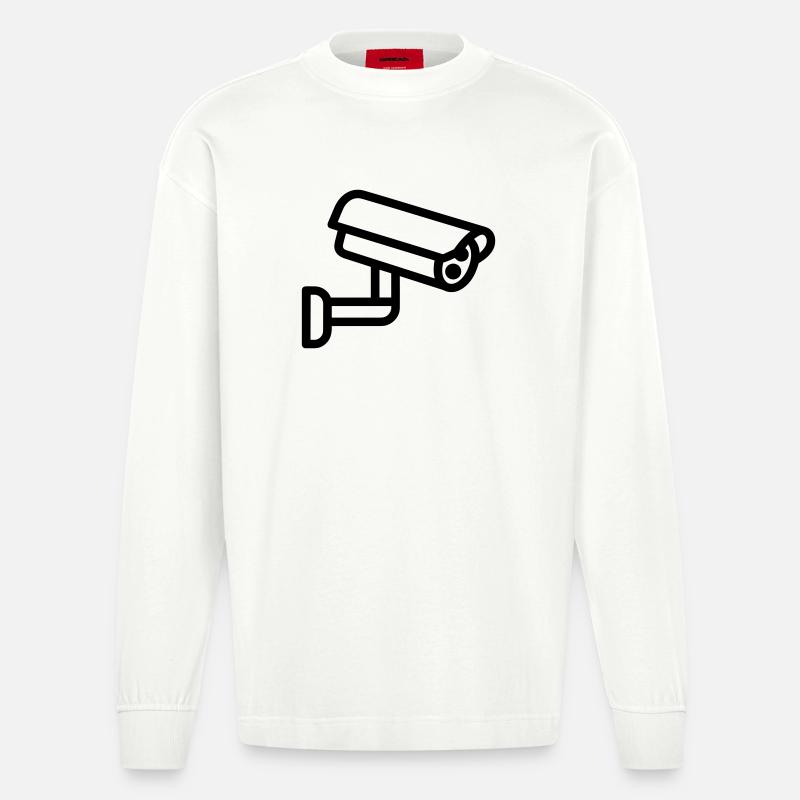 Kamera - Heavyweight Oversized Organic Langarmshirt Made in EU - OFF WHITE