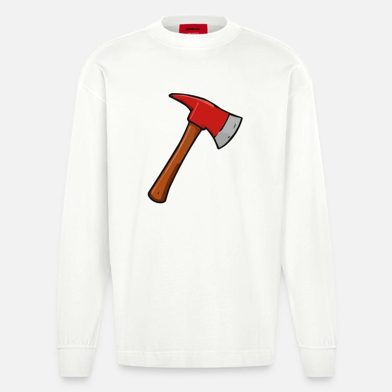 axt - Heavyweight Oversized Organic Langarmshirt Made in EU - OFF WHITE