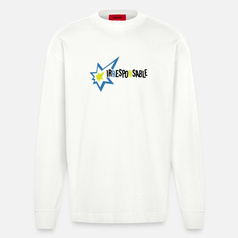 Irresponsable - Manches longues bio épais oversize fabriqué en UE - OFF WHITE