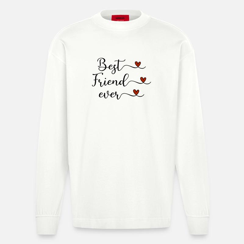 Bester Freund  - Heavyweight Oversized Organic Langarmshirt Made in EU - OFF WHITE