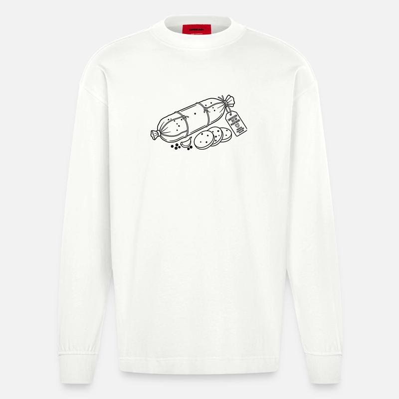 saucisson - Manches longues bio épais oversize fabriqué en UE - OFF WHITE