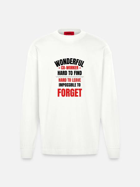 Cadeau d’adieu collègue - Manches longues bio épais oversize fabriqué en UE - OFF WHITE