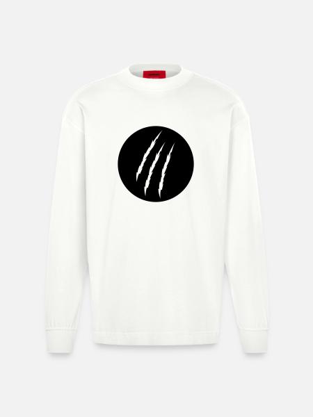 claw - Heavyweight Oversized Organic Longsleeve Shirt Made in EU - OFF WHITE
