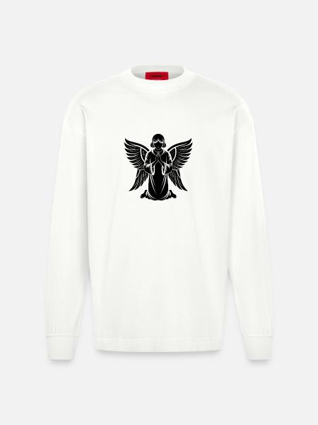 Engel - Heavyweight Oversized Organic Langarmshirt Made in EU - OFF WHITE