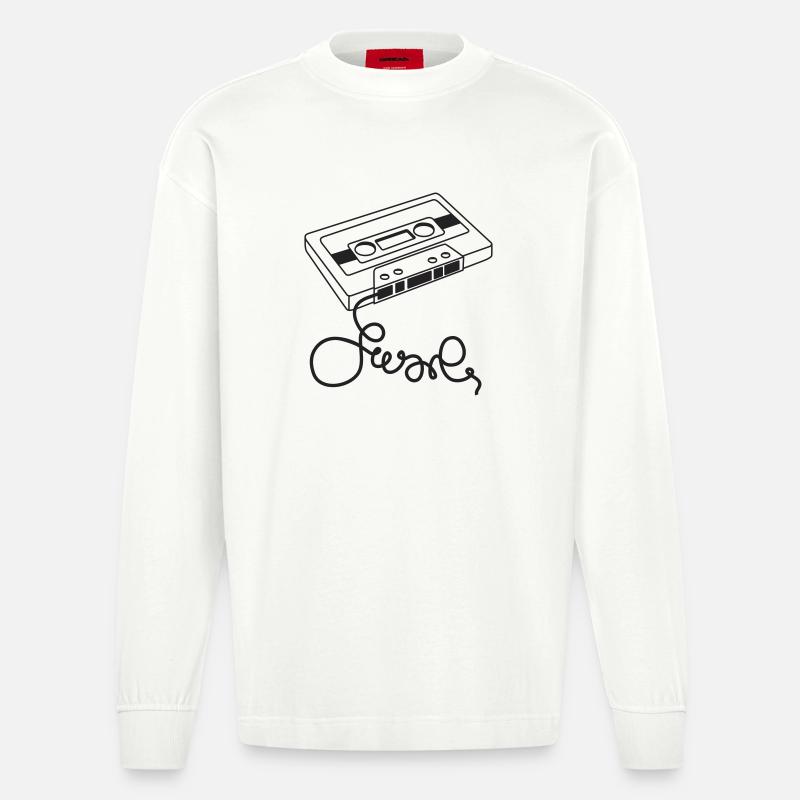 kasette - Heavyweight Oversized Organic Langarmshirt Made in EU - OFF WHITE