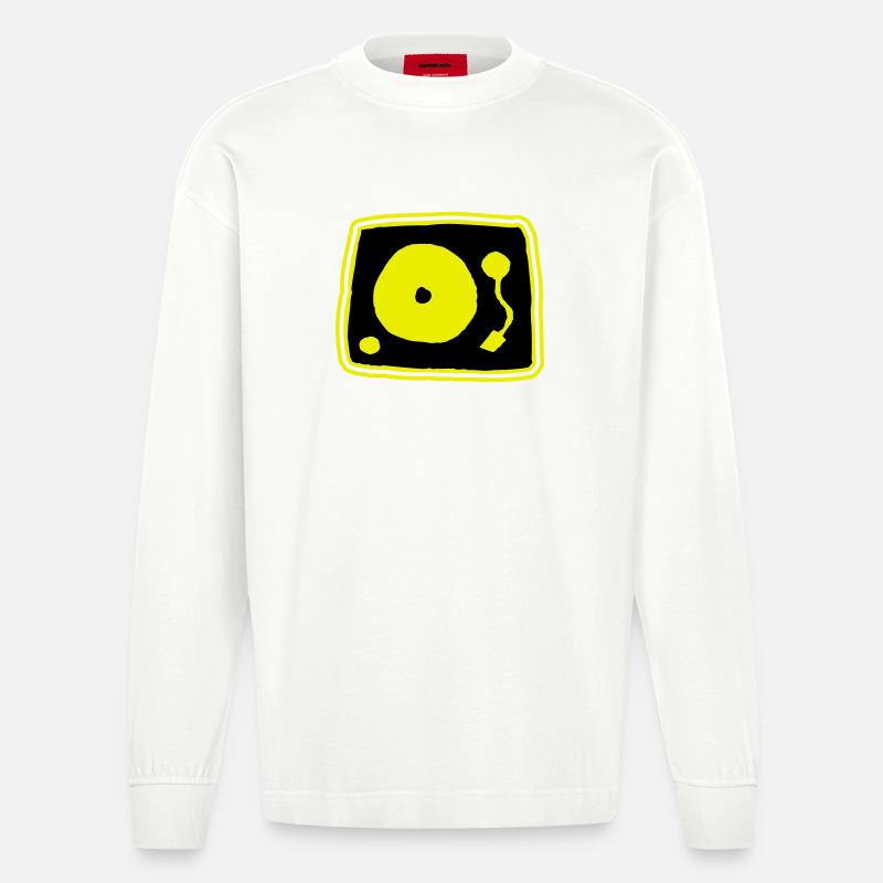 tourne-disque - Manches longues bio épais oversize fabriqué en UE - OFF WHITE
