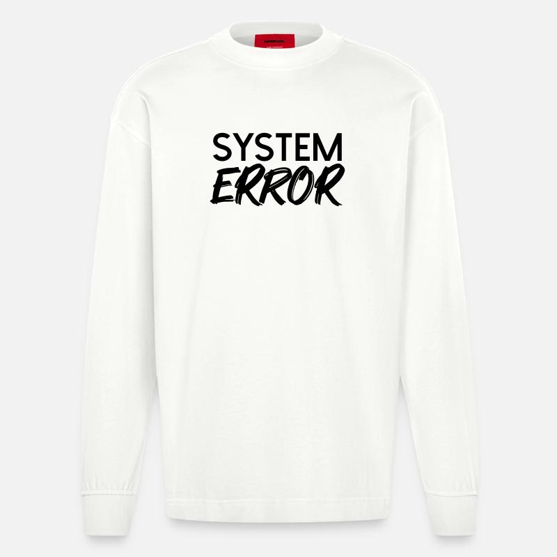 Systemfehler  - Heavyweight Oversized Organic Langarmshirt Made in EU - OFF WHITE
