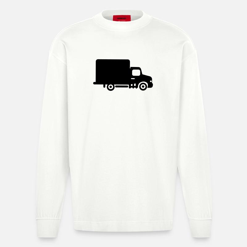 Transporter Van - Heavyweight Oversized Organic Langarmshirt Made in EU - OFF WHITE