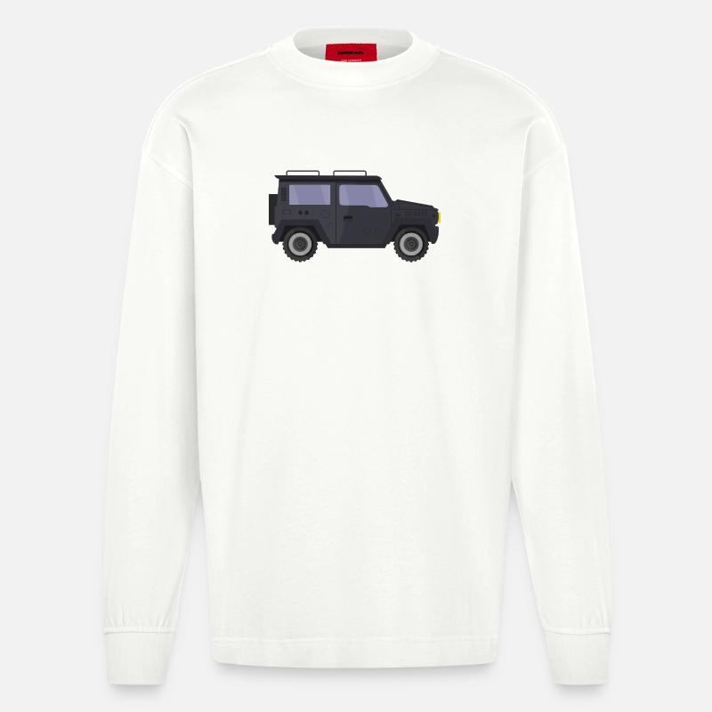 Jeep - Manches longues bio épais oversize fabriqué en UE - OFF WHITE