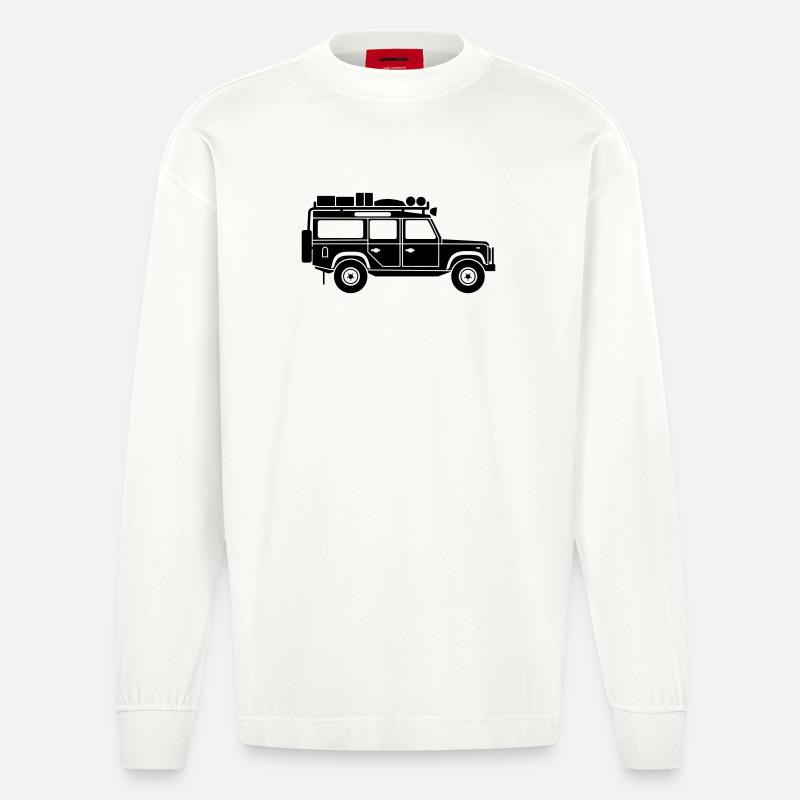 Defender D110 Expedition - Heavyweight Oversized Organic Langarmshirt Made in EU - OFF WHITE