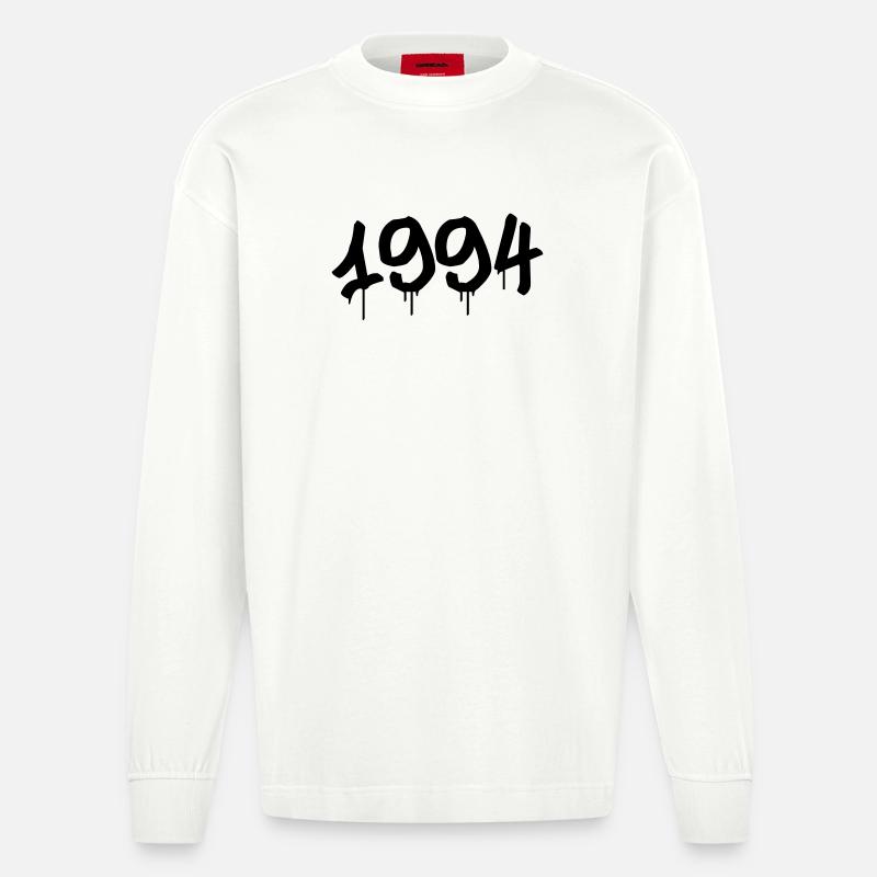 Graffiti : 1994 - Heavyweight Oversized Organic Langarmshirt Made in EU - OFF WHITE
