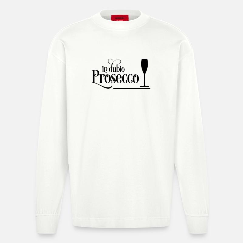 Prosecco - Manches longues bio épais oversize fabriqué en UE - OFF WHITE