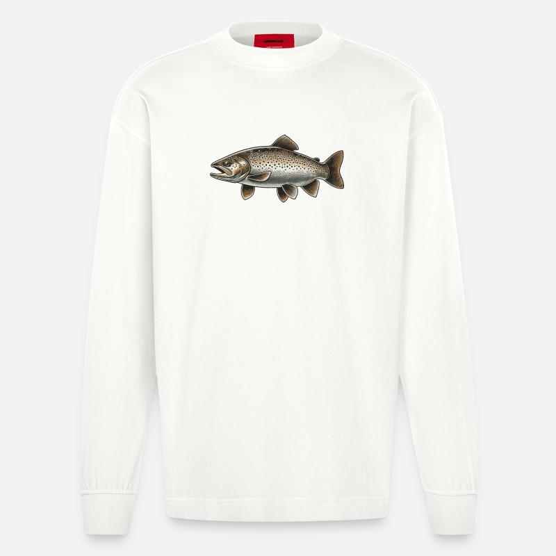 Forelle - Heavyweight Oversized Organic Langarmshirt Made in EU - OFF WHITE