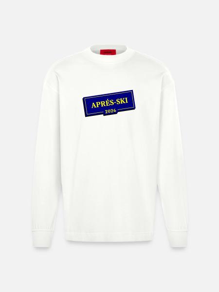 Après-ski 2026 - Heavyweight Oversized Organic Longsleeve Shirt Made in EU - OFF WHITE