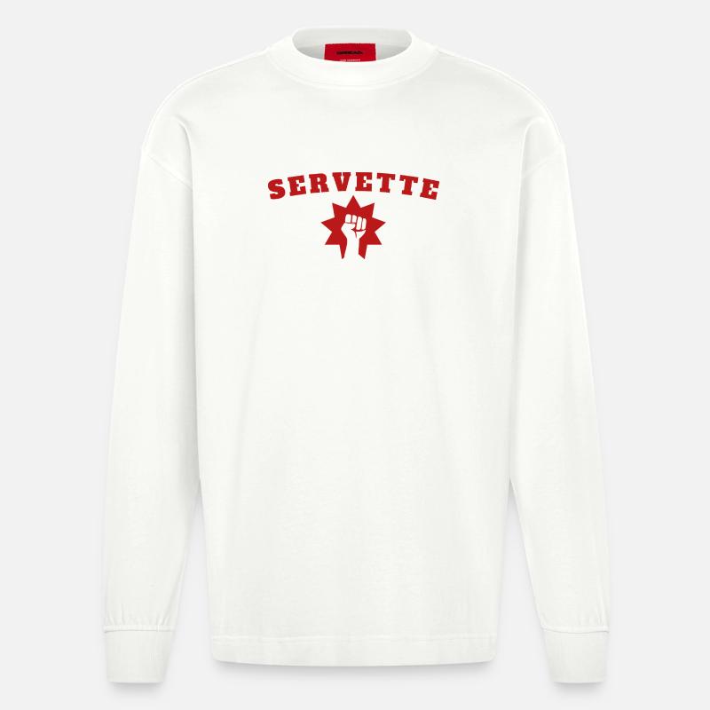 Servette - Heavyweight Oversized Organic Langarmshirt Made in EU - OFF WHITE