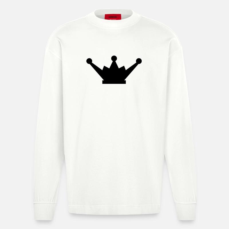 Krone - Heavyweight Oversized Organic Langarmshirt Made in EU - OFF WHITE