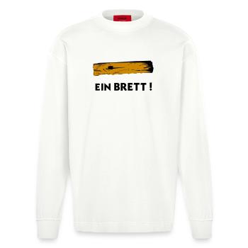 A board - Heavyweight Oversized Organic Longsleeve Shirt Made in EU - OFF WHITE - Front