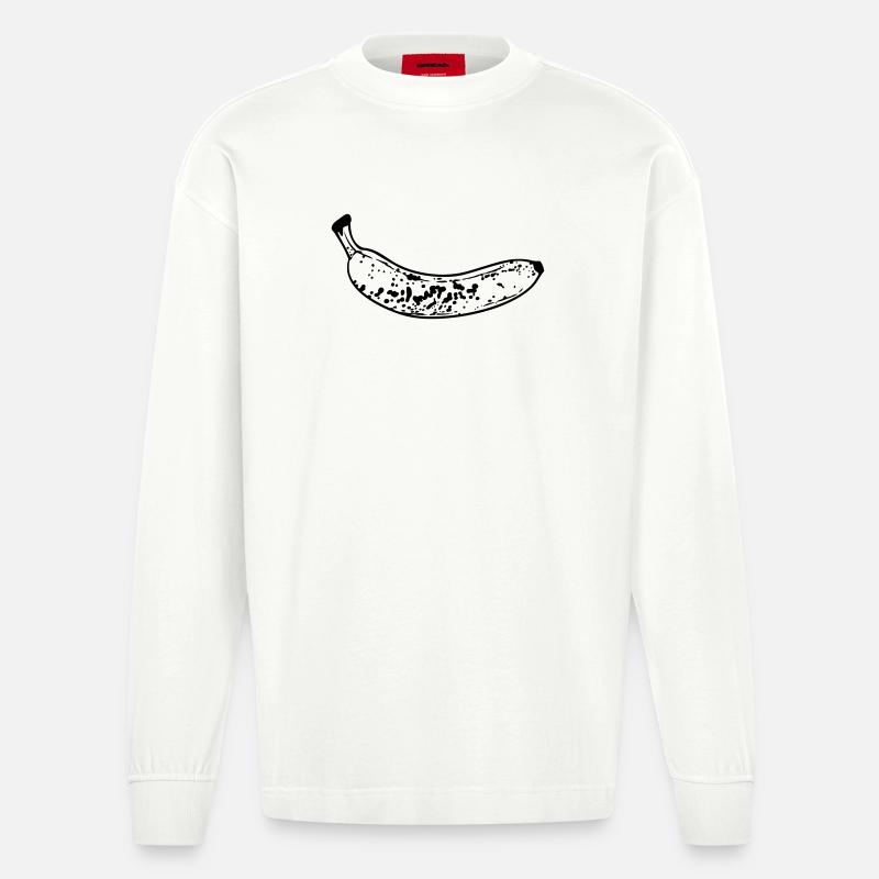 Banane - Manches longues bio épais oversize fabriqué en UE - OFF WHITE