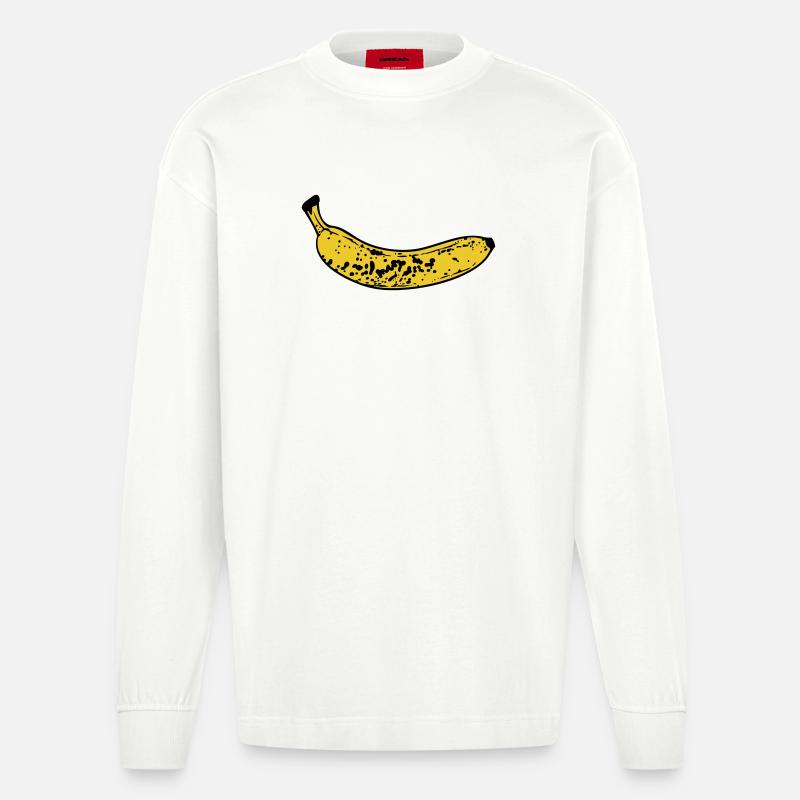 Banane - Manches longues bio épais oversize fabriqué en UE - OFF WHITE