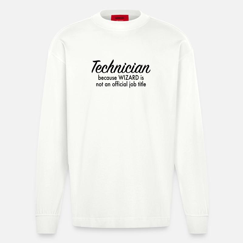 Techniker - Heavyweight Oversized Organic Langarmshirt Made in EU - OFF WHITE