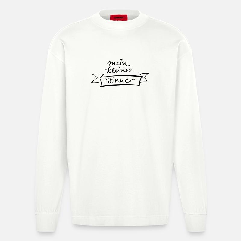 mein kleiner Stinker - Heavyweight Oversized Organic Langarmshirt Made in EU - OFF WHITE