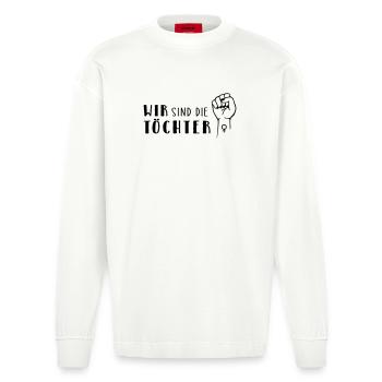 Nous sommes les filles ! - Manches longues bio épais oversize fabriqué en UE - OFF WHITE - Devant