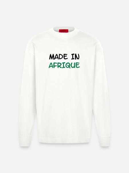 Made in AFRIQUE ! - Manches longues bio épais oversize fabriqué en UE - OFF WHITE