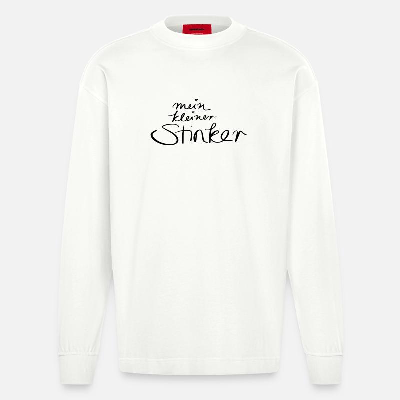 mein kleiner Stinker - Heavyweight Oversized Organic Langarmshirt Made in EU - OFF WHITE