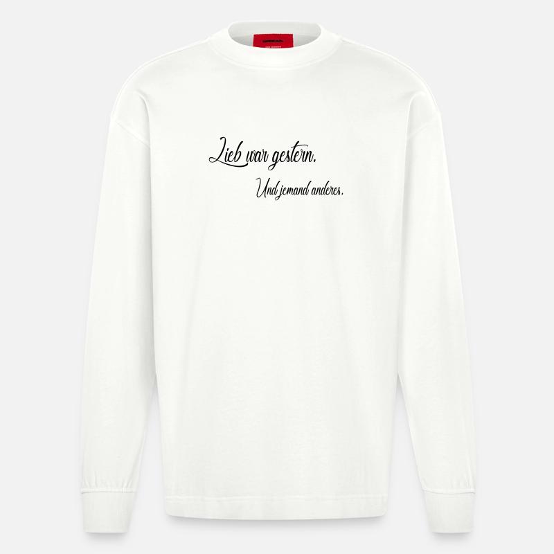 L’amour, c’était hier - Manches longues bio épais oversize fabriqué en UE - OFF WHITE