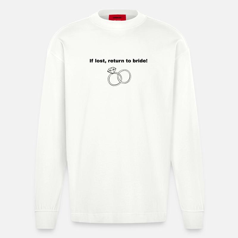Conception d’enterrement de vie de garçon - Manches longues bio épais oversize fabriqué en UE - OFF WHITE