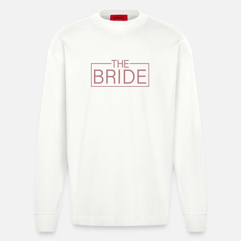Die Braut - Coole passende Brautdusche - Heavyweight Oversized Organic Langarmshirt Made in EU - OFF WHITE